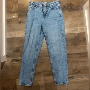 Zara High Waisted Light Blue Denim Baggy Jeans Size 4